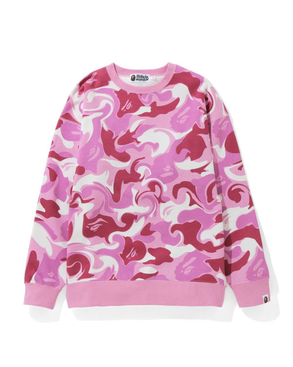 Dámské Mikiny Bape Marble Camo Oversized Crewneck Růžové | 01352IXOA