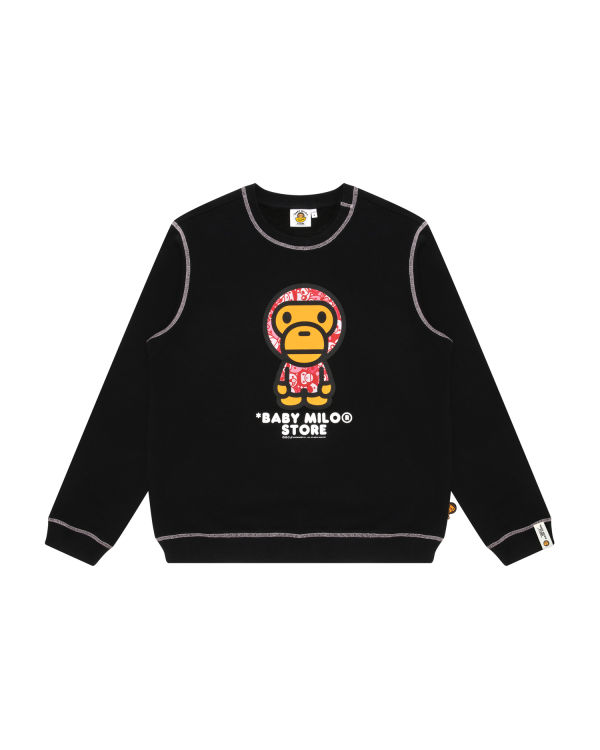 Dámské Mikiny Bape Milo crew neck Černé | 41082EFML