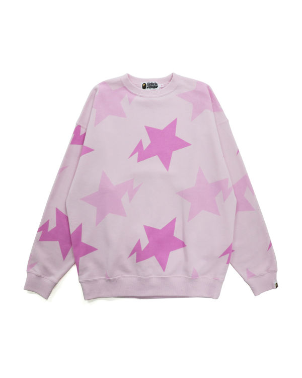 Dámské Mikiny Bape STA Pattern Oversized Crewneck Růžové | 21406INOG