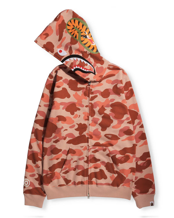 Dámské Mikiny S Kapucí Bape 1st Camo Shark Full Zip Růžové | 09584WAQX