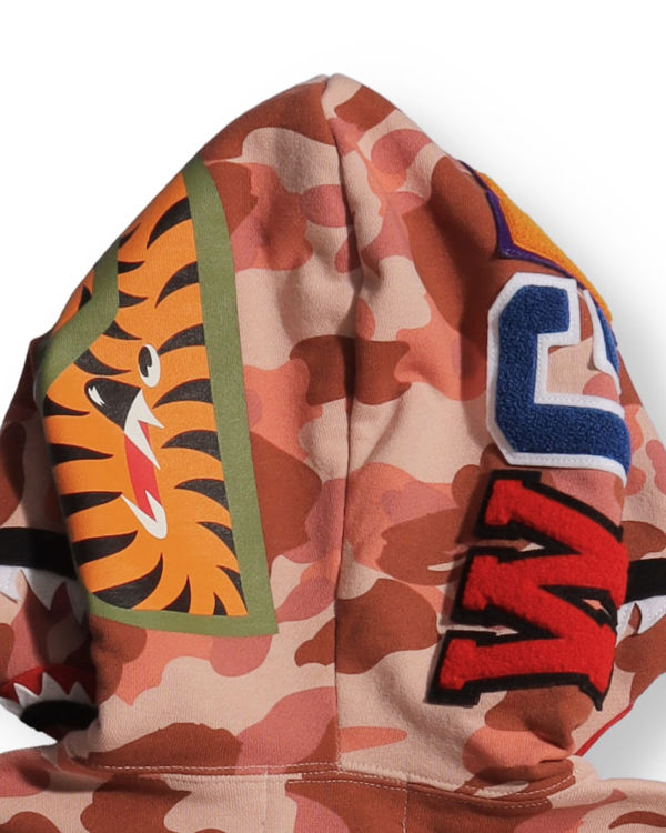 Dámské Mikiny S Kapucí Bape 1st Camo Shark Full Zip Růžové | 09584WAQX