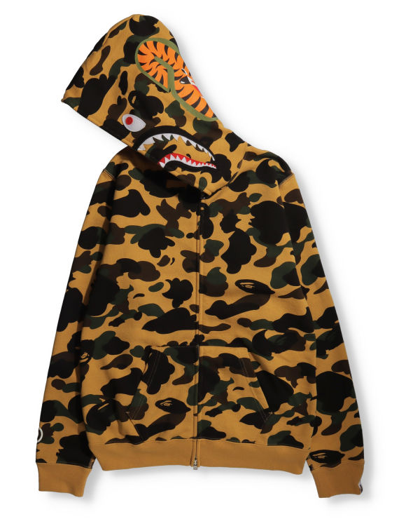 Dámské Mikiny S Kapucí Bape 1st Camo Shark Full Zip Hnědožlutý | 16942TPDL