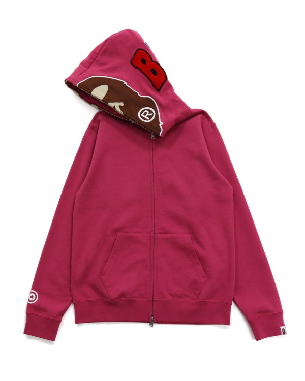 Dámské Mikiny S Kapucí Bape 2nd Ape Full Zip Růžové | 91653MTSI