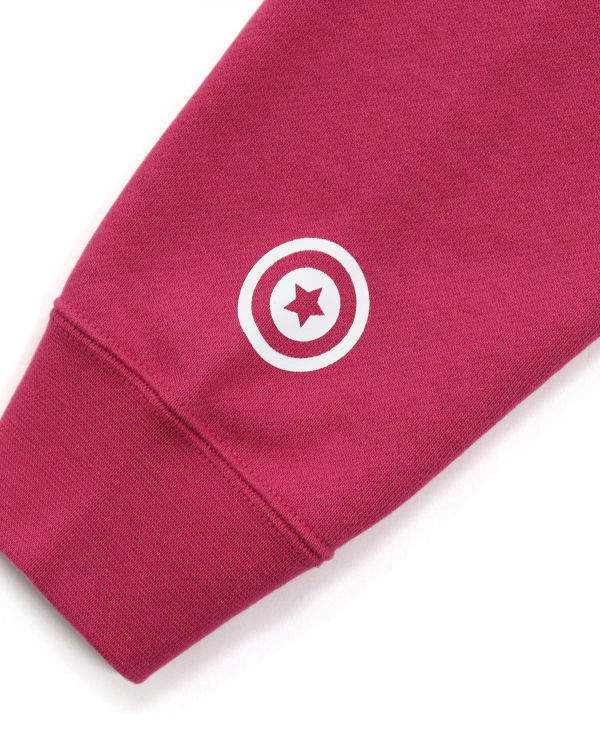 Dámské Mikiny S Kapucí Bape 2nd Ape Full Zip Růžové | 91653MTSI