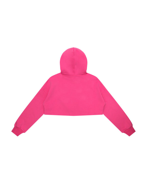 Dámské Mikiny S Kapucí Bape Apee logo cropped hoody Růžové | 35217YPMD