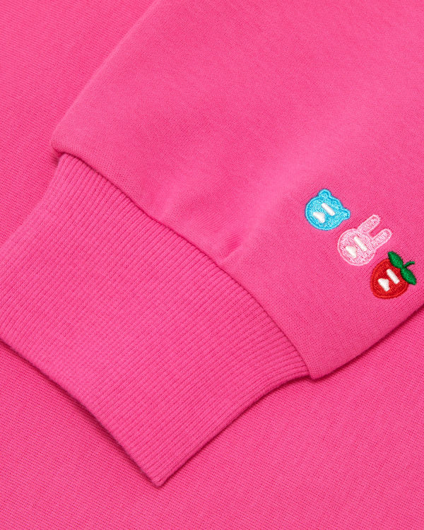 Dámské Mikiny S Kapucí Bape Apee logo cropped hoody Růžové | 35217YPMD