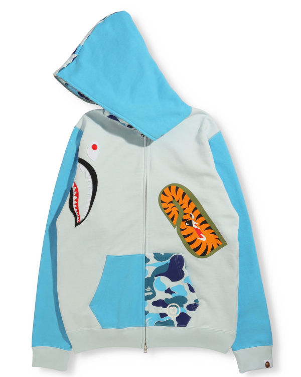 Dámské Mikiny S Kapucí Bape Big ABC Camo Multi Shark Full Zip Blankyt | 41972CEUJ