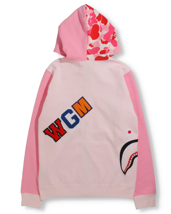 Dámské Mikiny S Kapucí Bape Big ABC Camo Multi Shark Full Zip Růžové | 65891EUGH