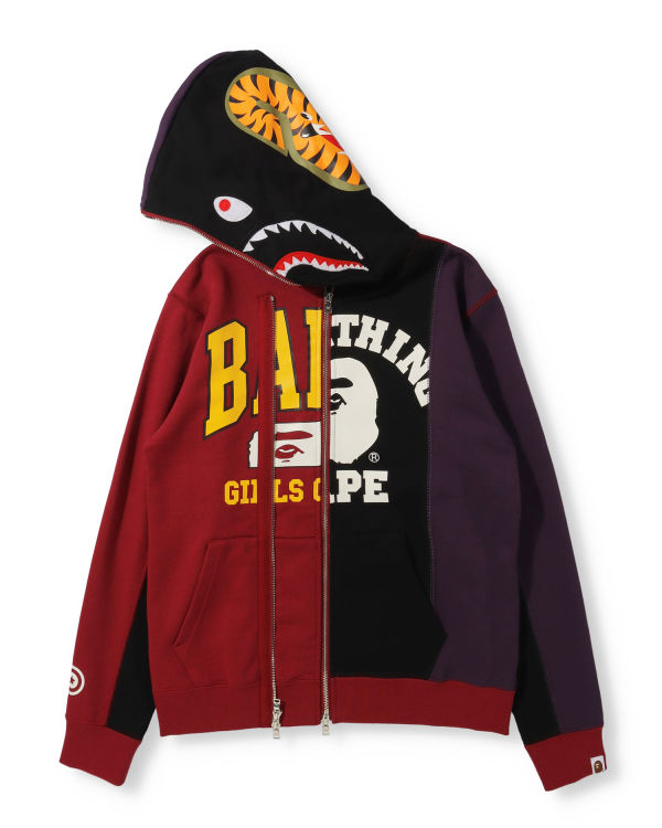 Dámské Mikiny S Kapucí Bape Docking Shark Full Zip Černé | 62758HCWJ