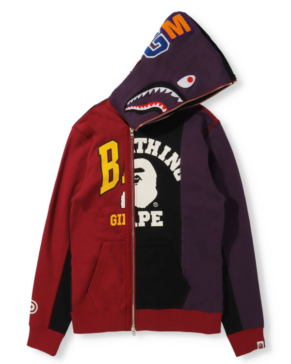 Dámské Mikiny S Kapucí Bape Docking Shark Full Zip Černé | 62758HCWJ