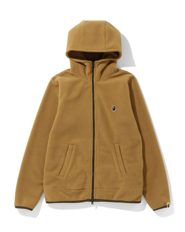 Dámské Mikiny S Kapucí Bape Fleece one point zip Béžový | 48905ACLF
