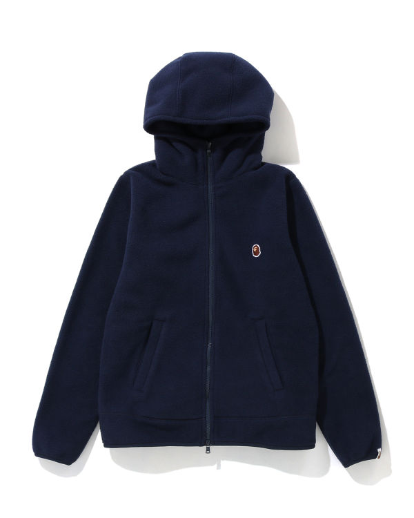 Dámské Mikiny S Kapucí Bape Fleece one point zip Tmavě Blankyt Blankyt | 68517HMWS