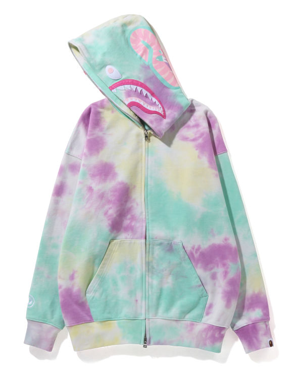 Dámské Mikiny S Kapucí Bape Tie-Dye Shark Oversized Full Zip Viacfarebný | 68029WTOF