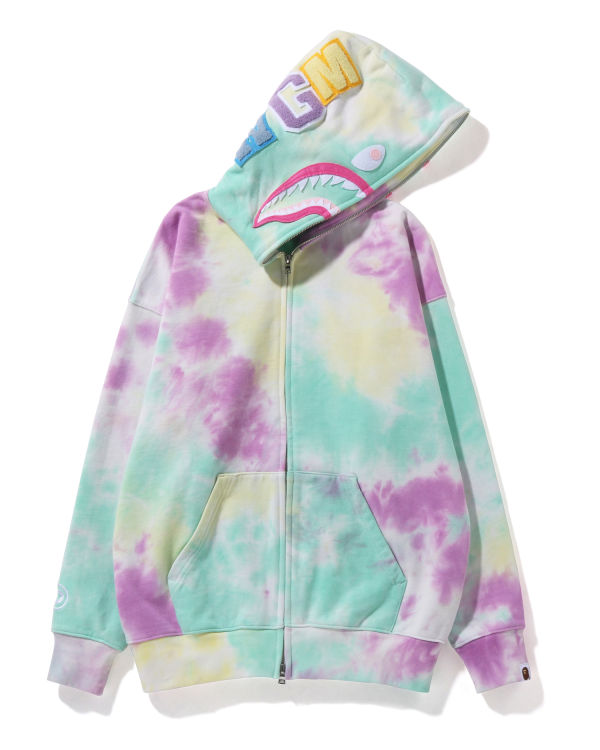 Dámské Mikiny S Kapucí Bape Tie-Dye Shark Oversized Full Zip Viacfarebný | 68029WTOF