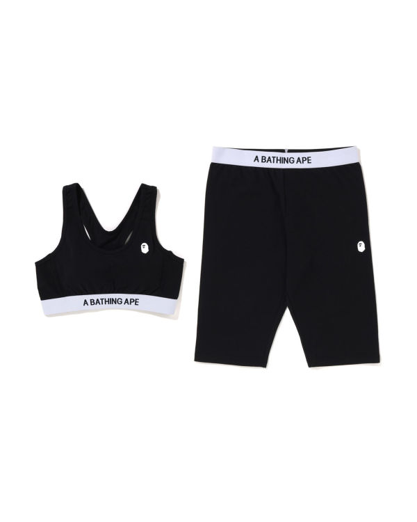 Dámské Oblek Bape A Bathing Ape Sports Bra Cyklistické Černé | 68390GLSM