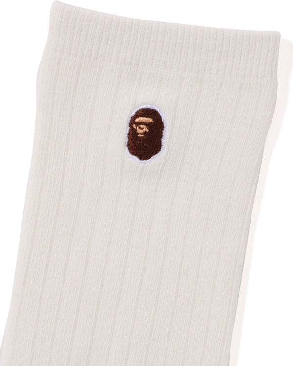 Dámské Ponožky Bape Ape Head One Point Bílé | 80572SAOB
