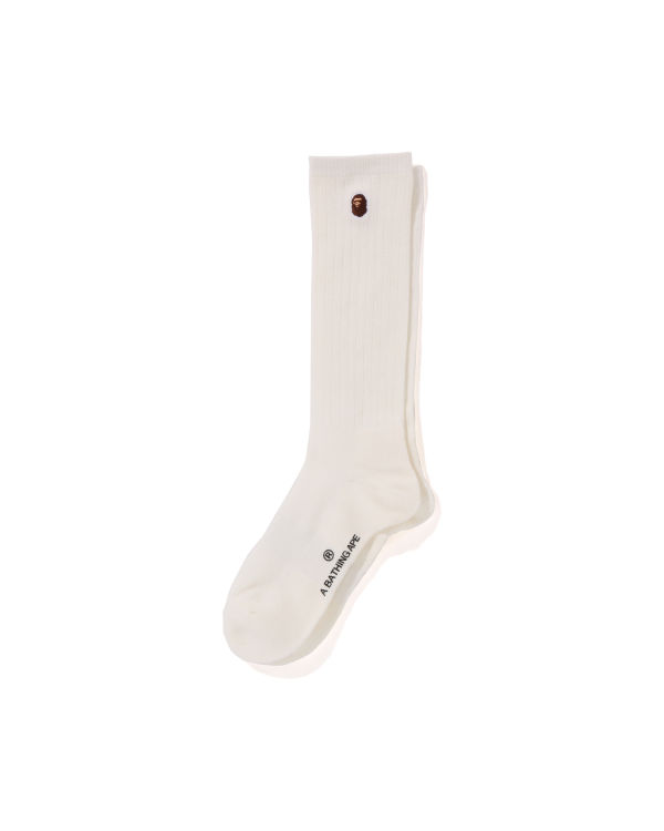 Dámské Ponožky Bape Ape Head One Point Bílé | 80572SAOB