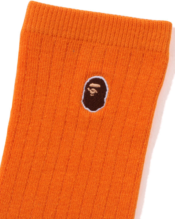 Dámské Ponožky Bape Ape Head One Point Oranžové | 92604DSAN