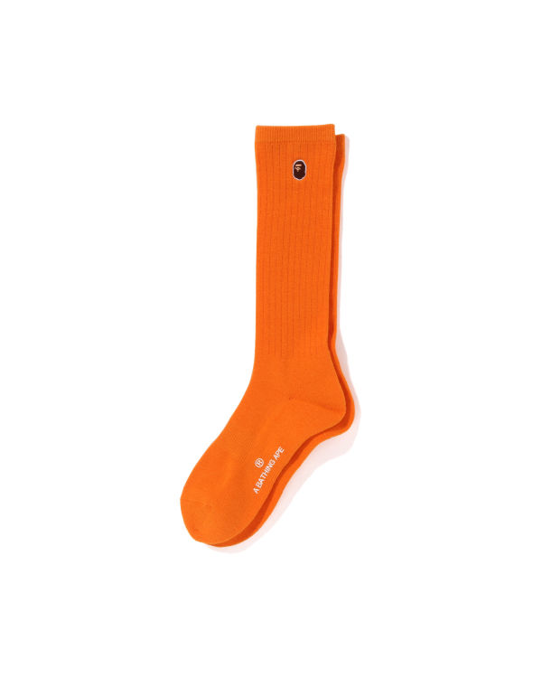 Dámské Ponožky Bape Ape Head One Point Oranžové | 92604DSAN