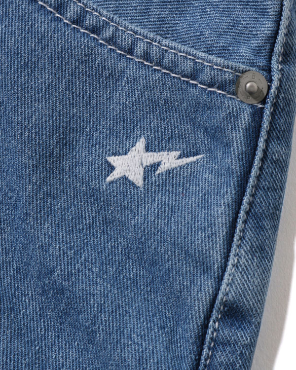 Dámské Sukně Bape Multi Fonts Denim Mini Blankyt | 68401YKOQ