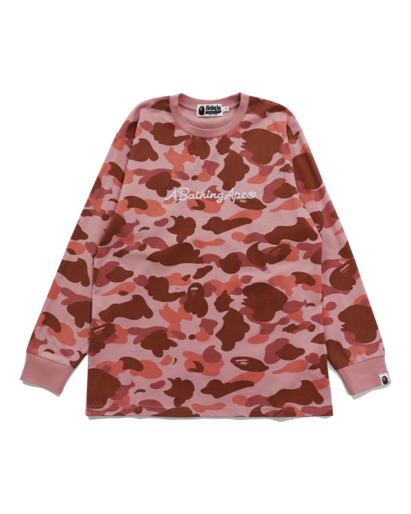 Dámské Tričko Bape 1st Camo Oversized L/S Růžové | 10243XSKP