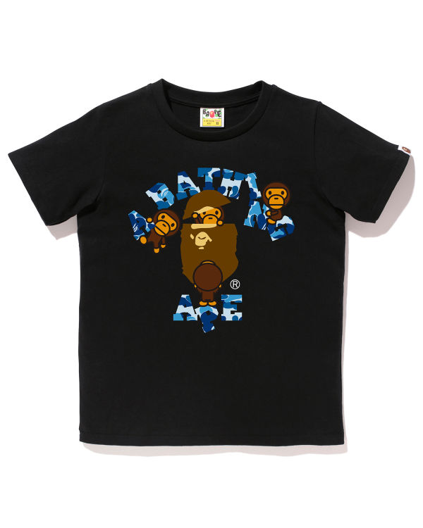 Dámské Tričko Bape ABC Camo College Milo Černé | 37960YONC