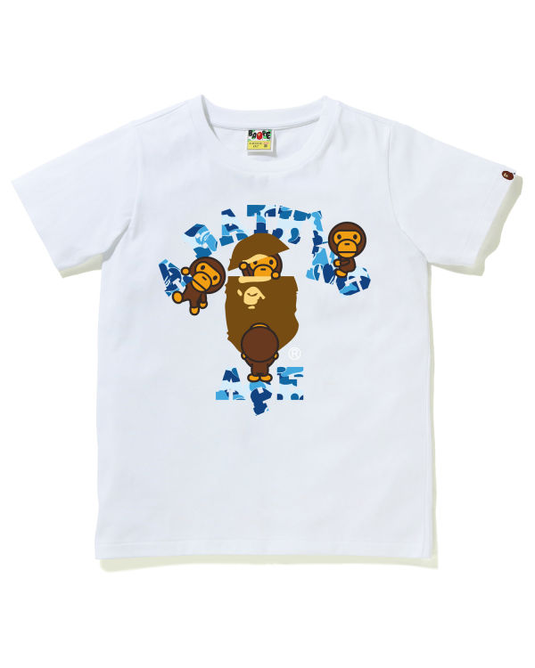 Dámské Tričko Bape ABC Camo College Milo Bílé | 50926BJCP