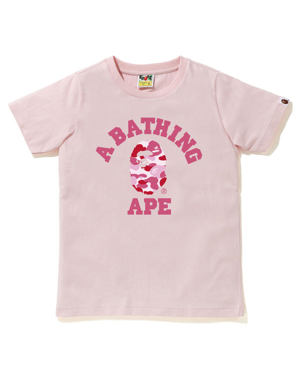 Dámské Tričko Bape ABC Camo College Růžové | 87430AQLT