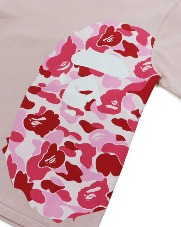 Dámské Tričko Bape ABC Camo Side Big Ape Head Růžové | 97643MOZX
