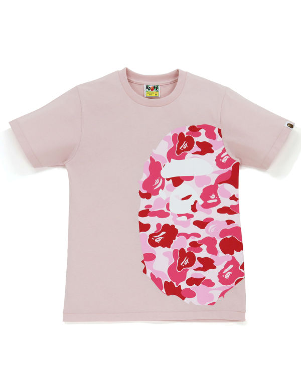 Dámské Tričko Bape ABC Camo Side Big Ape Head Růžové | 97643MOZX