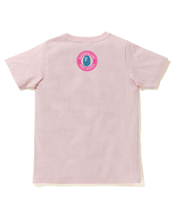 Dámské Tričko Bape A Bathing Ape Letter Růžové | 60854MZSH