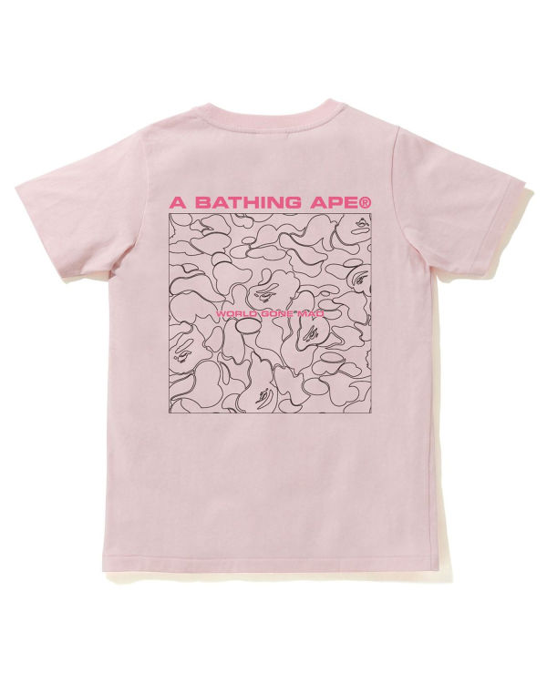 Dámské Tričko Bape A Bathing Ape Line Camo Růžové | 46753XKJG