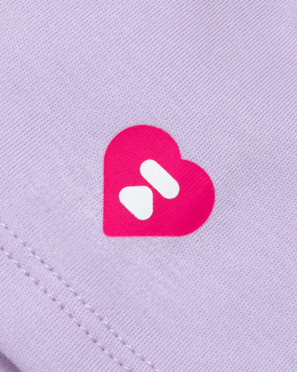 Dámské Tričko Bape Double logo cropped Fialové | 70135BPOH