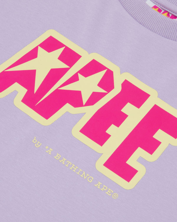 Dámské Tričko Bape Double logo cropped Fialové | 70135BPOH