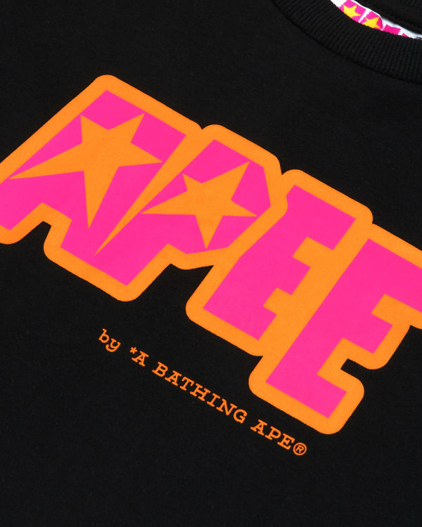Dámské Tričko Bape Double logo cropped Černé | 48921XWQR