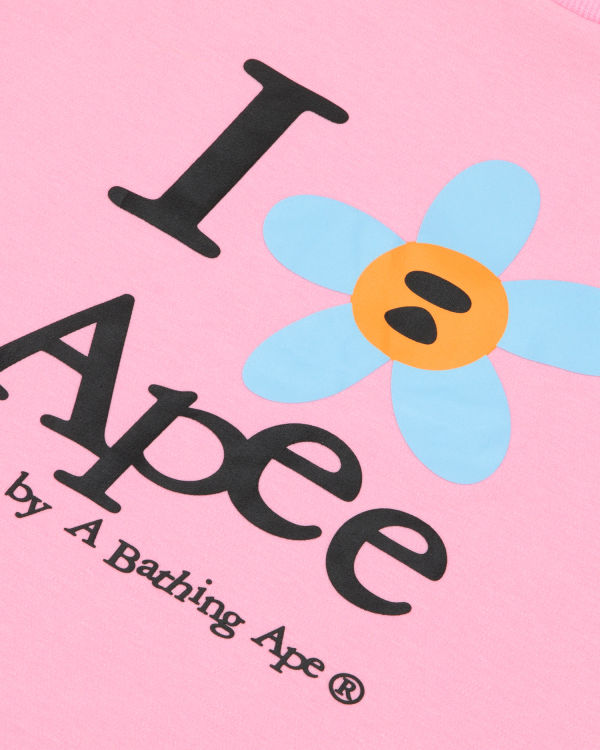 Dámské Tričko Bape Flower cropped Růžové | 39547JQXG