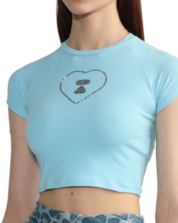 Dámské Tričko Bape Grafická crop #2 Blankyt | 30726BZYD