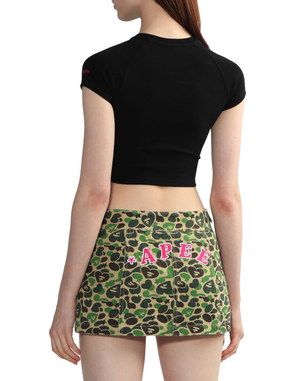 Dámské Tričko Bape Grafická crop #2 Černé | 03294DISK