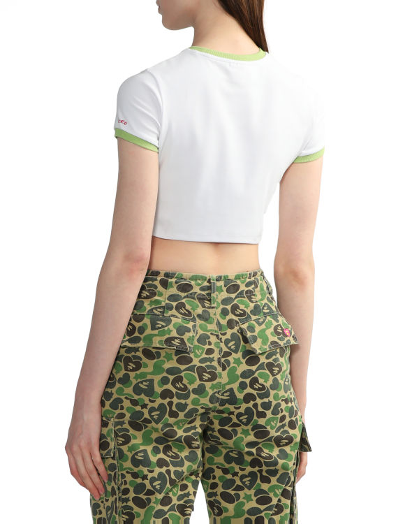 Dámské Tričko Bape Grafická crop #3 Bílé | 93164UTMW
