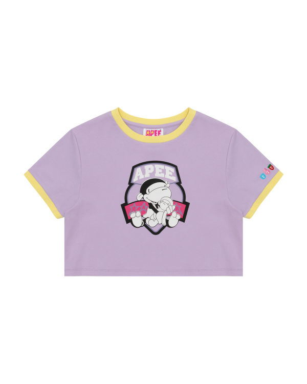 Dámské Tričko Bape Grafická cropped Fialové | 29645OHKE
