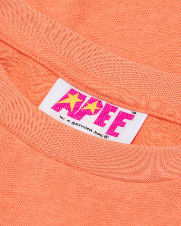 Dámské Tričko Bape Grafická cropped Oranžové | 46879DHNK