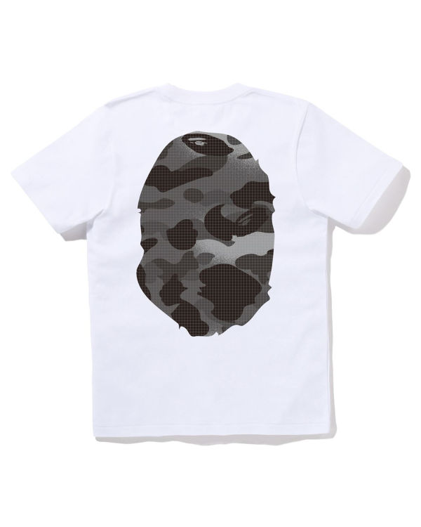 Dámské Tričko Bape Grid Camo Big Ape Head Bílé | 83025OFGJ