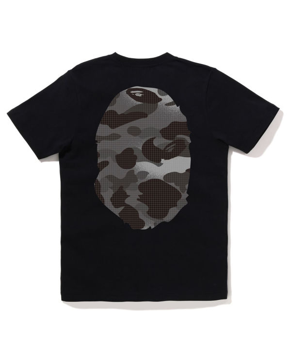Dámské Tričko Bape Grid Camo Big Ape Head Černé | 96415CEPZ