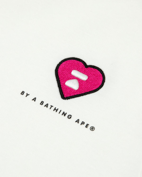 Dámské Tričko Bape Heart cropped Bílé | 06412WNGH