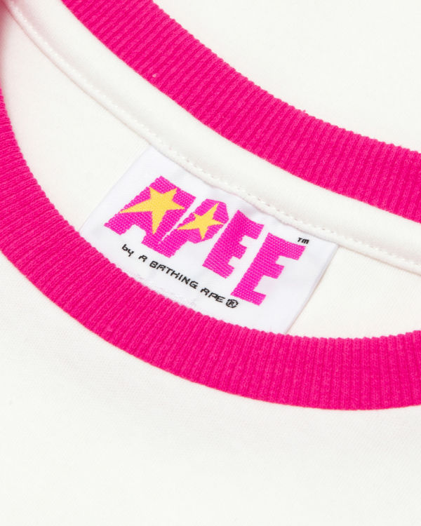 Dámské Tričko Bape Heart cropped Bílé | 06412WNGH