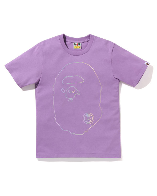 Dámské Tričko Bape Hologram Big Ape Head Fialové | 06453YXAN