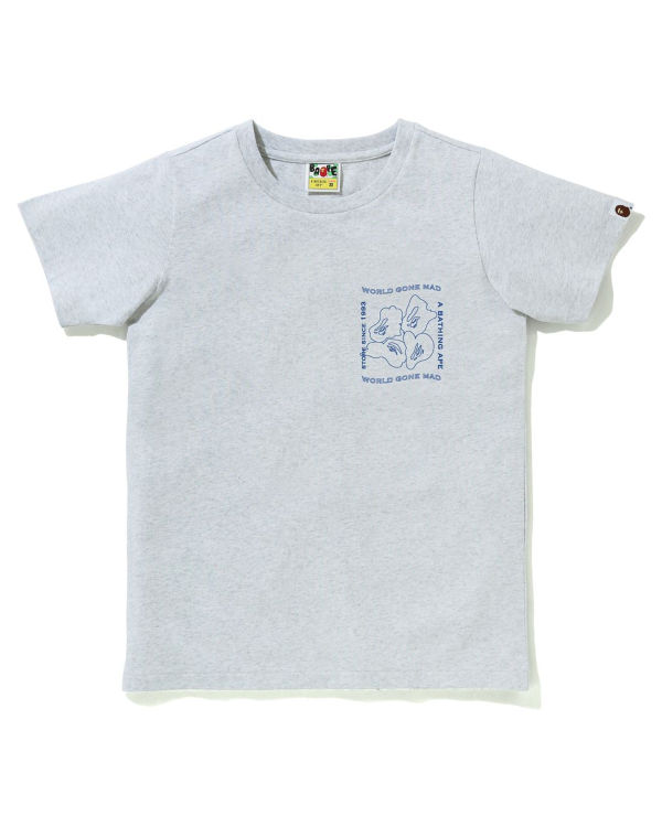 Dámské Tričko Bape Ink Print Šedé | 42761RPVG