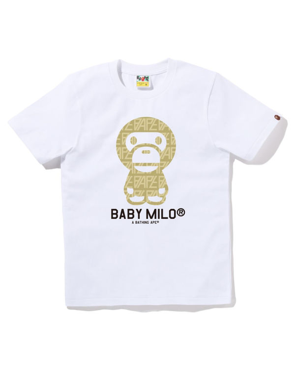 Dámské Tričko Bape Logo Monogram Milo Bílé | 26187YJPK