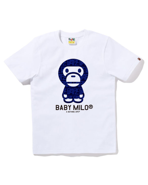 Dámské Tričko Bape Logo Monogram Milo Bílé | 80612SLTJ