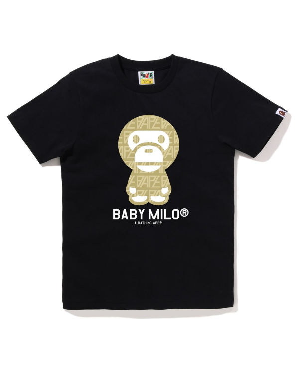 Dámské Tričko Bape Logo Monogram Milo Černé | 57813FDIZ